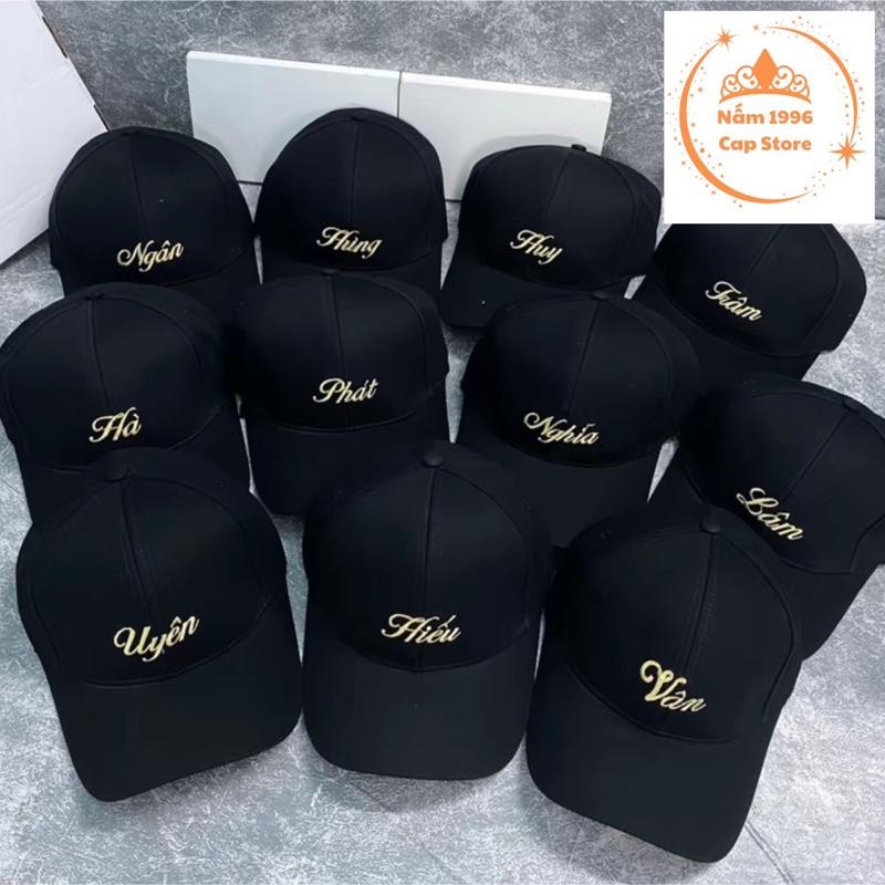 Nón Thêu Tên [ Size Cho Bé 3-8 tuổi và Ngừơi Lớn ] Nón lữoi trai thêu Tên -chất vải kaki phù hợp nam nữ - mũ kết thời trang Cap hat