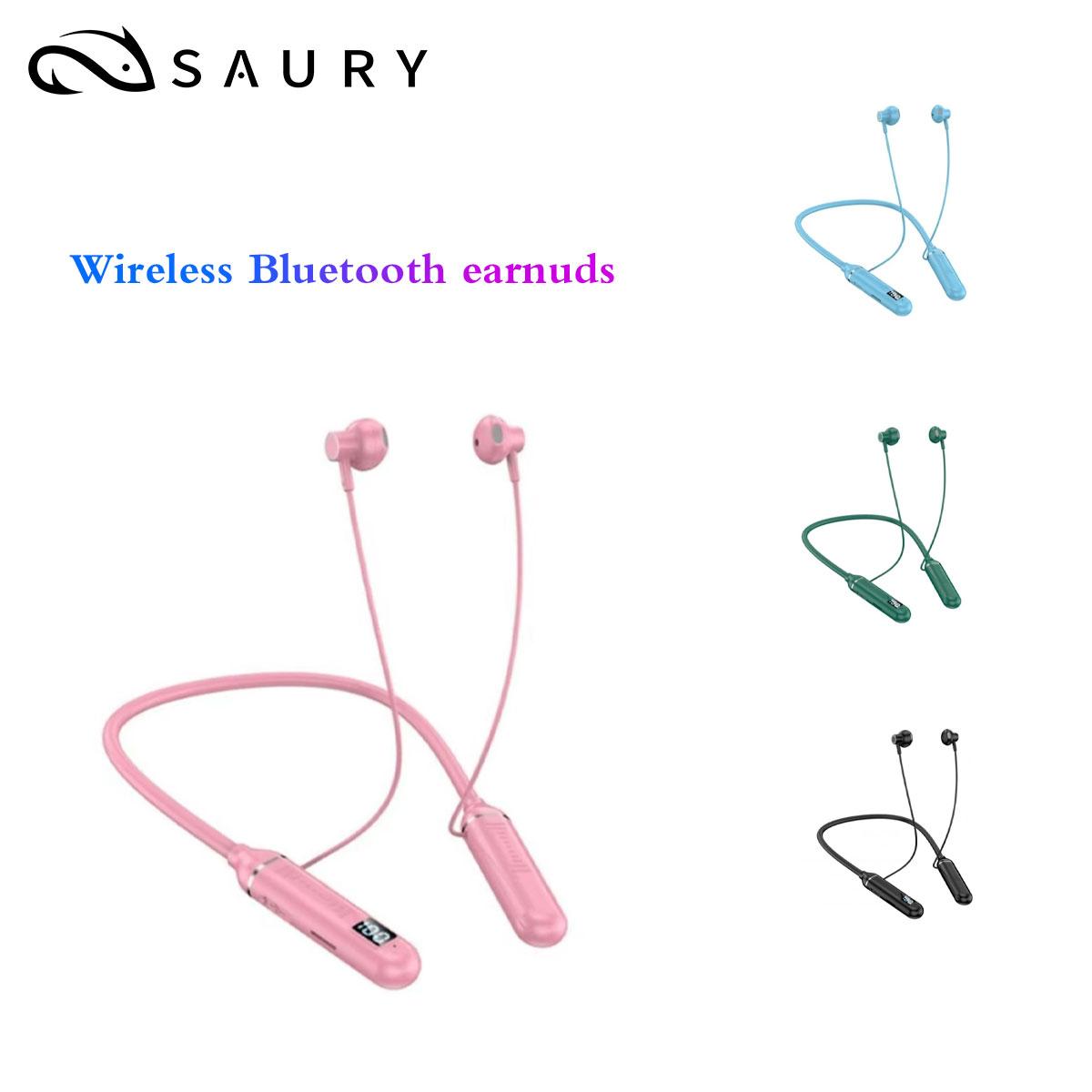 Saury BT2 AKER Neckband Earphones Bluetooth Wireless Headset dengan LED Digital Display Tahan Air untuk Kualitas Suara Terbaik Saury BT2 AKER Neckband Earphones Bluetooth Wireless Headset dengan LED Digital Display Tahan Air untuk Kualitas Suara Terbaik