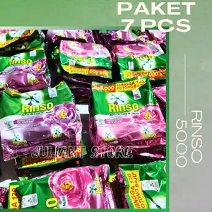 RINSO BUBUK 5000 (PAKET 5 DAN 7 PCS) Detergen Cuci Pakaian+Pewangi