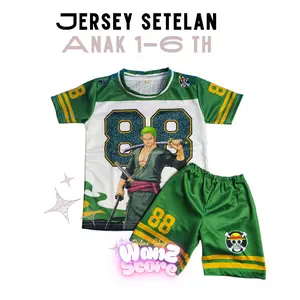 Setelan Jersey Anak Unisex 1-6 Tahun motif one piece outdoor Fashion anak kekinian