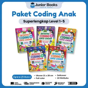 (ISI 5 BUKU) Paket Aktivitas Coding Superlengkap untuk Anak SD - Coding for Kids Stimulus Kecerdasan