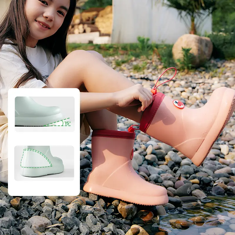 Ủng đi mưa cho trẻ em, KOCOTREE, Thiết kế dễ thương, Không thấm nước và chống trượt, Làm bằng EVA, Thích hợp cho trẻ em và trẻ sơ sinh, Lý Tưởng cho những ngày mưa, Lý Tưởng cho trường học và du lịch, KQ24073 4
