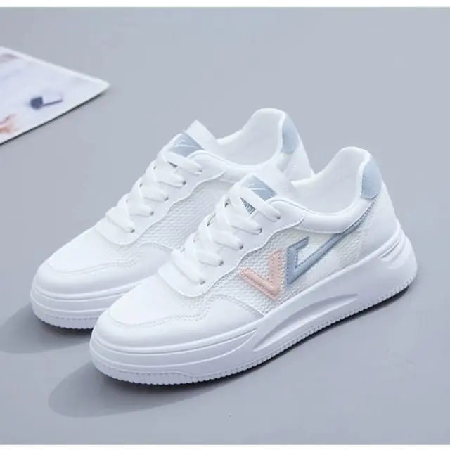 AZKA07_Sepatu Sneakers Wanita Korean Style Terbaru 2024 Sepatu Casual Terlaris Putih Shoe Kasual Sport 3