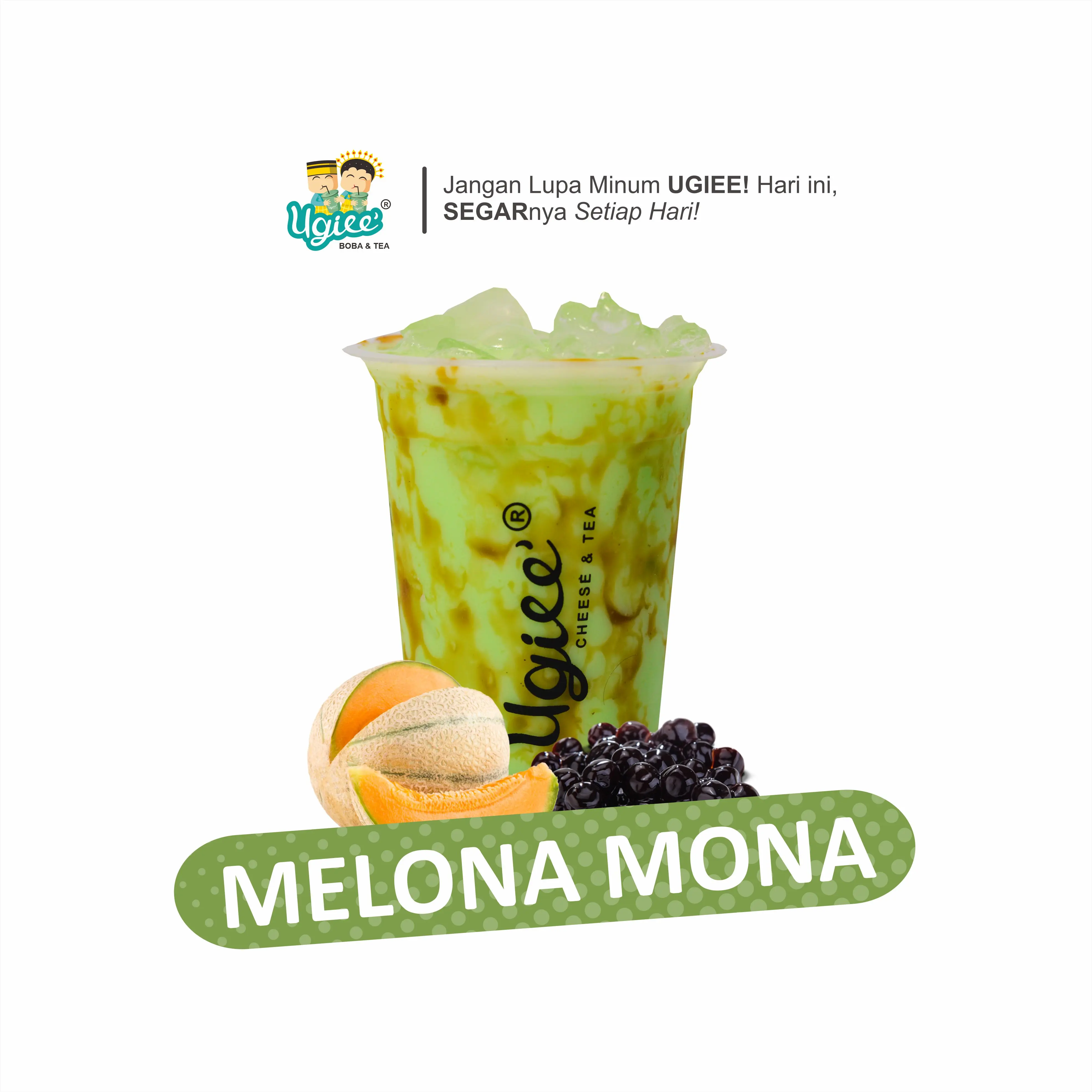 Melona Mona 16oz - Isi 1 sachet Bubuk Minuman Racikan UGIEE Boba & tea