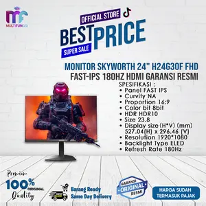 Monitor Skyworth 24" H24G30F FHD FAST-IPS 180Hz & 200Hz HDMI Garansi Resmi