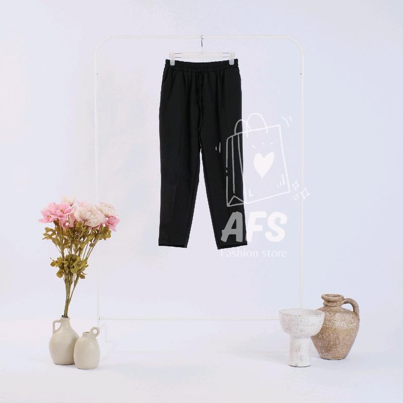 ORO PANTS Celana Baggy Pants Wanita Bahan Katun Paraguay Lembut kulot stripe Celana wanita ootd  celana Nyaman Kain Halus Casual Santai Clana Panjang 7