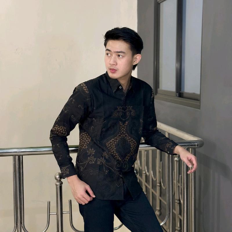 Kemeja Baju Batik Pria Lengan Panjang Kasual Jumbo Modern Slimfit Premium SENDANG 2