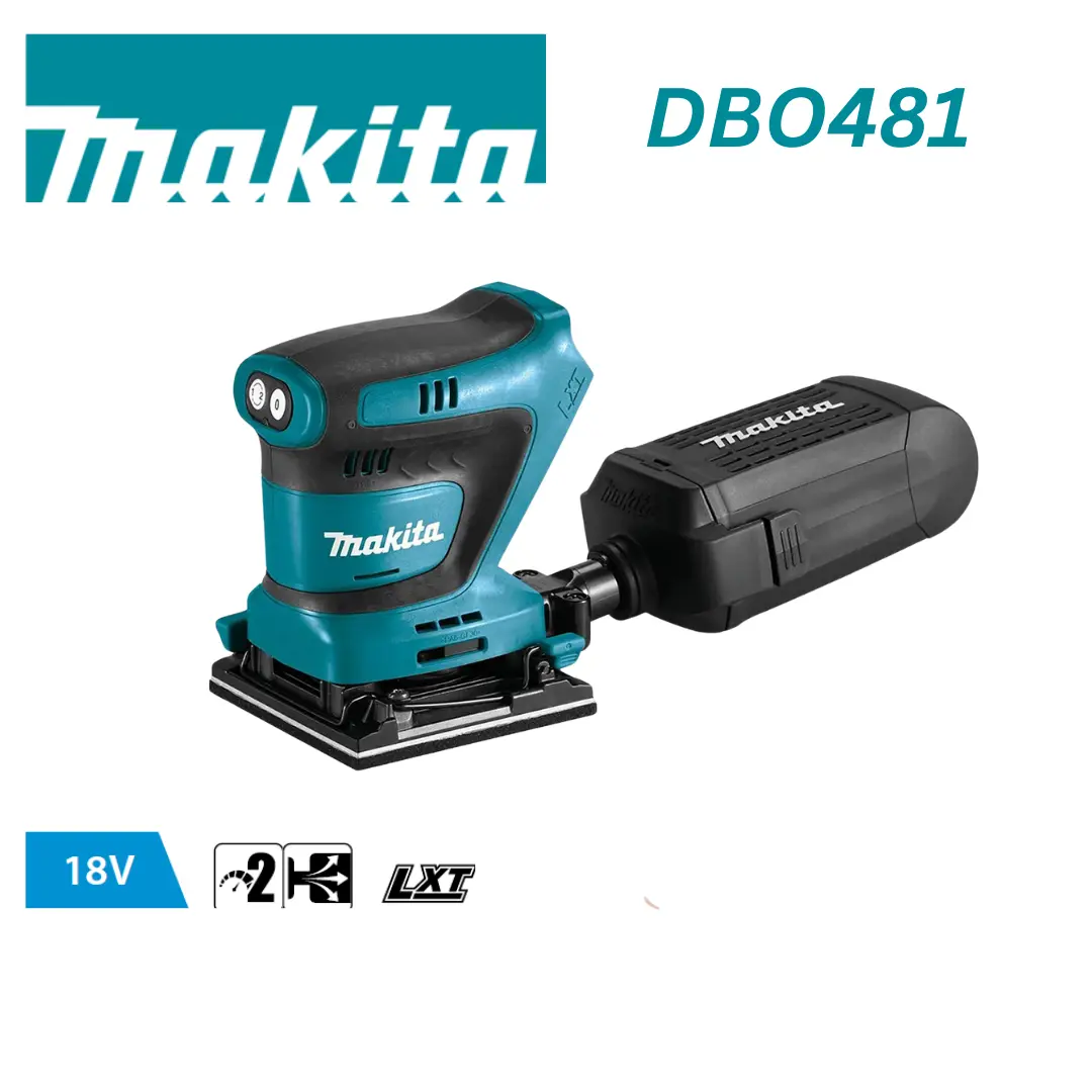 Makita DBO481 18V LXT Cordless Finishing Sander, 14,000 OPM for fast and smooth finish sanding (DBO481Z / DBO481RTJ)
