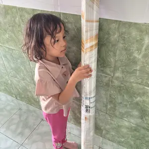 Paus Biru Wallpaper Dinding Motif Vinyl Marble Foam Roll Sticker Kamar Dekorasi PET 120 x 280 cm A52 2.8 METER LEBAR 120 CM Anti Air & Tahan Gores