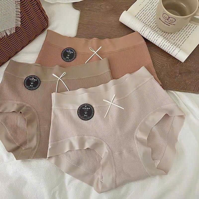 Q1_Sét 5-10 quần Lót Nữ cottong phối nơ hàng đẹp, ôm from, chất tăm co giãn, mềm mại