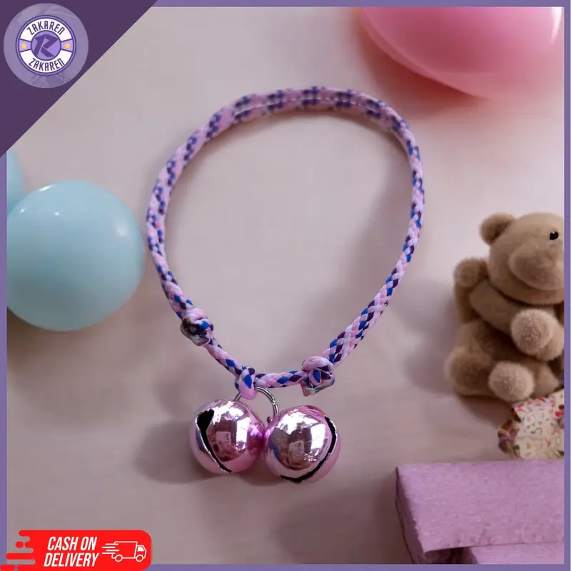 Grosir kalung kucing anti kutu dan jamur bahan prusik halus ringan di pakai bell nyaring 2 lonceng cocok untuk kitten dan junior 7