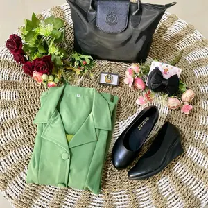 pakaian set pengajuan pendek Polos Formal