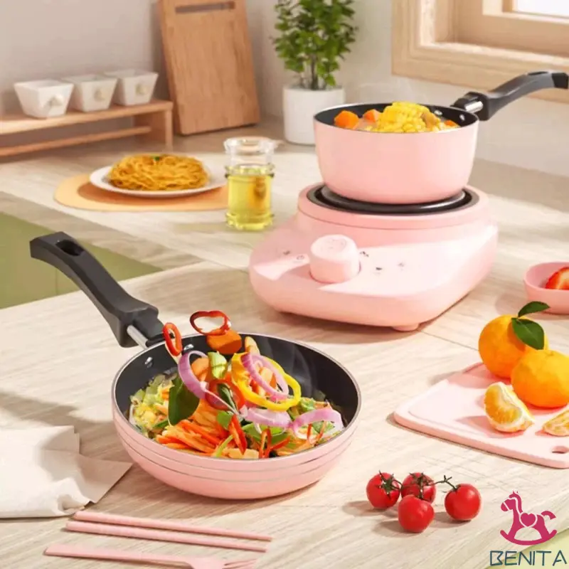 【Ready COD】45/32/24/11 PCS Set Dapur Mini Mainan Masak Pura-pura Anak-anak Mainan Rumah Bermain Edukasi Mainan Memasak Anak-anak Set Peralatan Dapur/Mini Kitchen Kompor Listrik Mainan Anak Perempuan 4