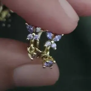 HOLO Anting Korean Style Earring Wanita Hitam Anting Hijab Aksesoris Fashion Vintage Jewellery