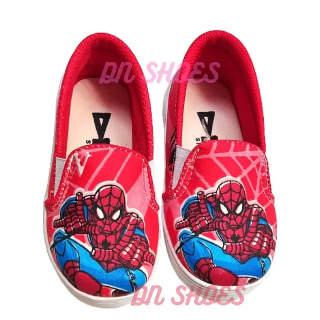 Sepatu Slip On Anak Laki-Laki Karakter Spiderman Merah 5