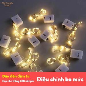 Đèn Dây Thừng với hoa, Đèn bánh hộp quà, Đèn dây trang trí, Đèn nhấp nháy ba chế độ nhiều màu, Đèn ngôi sao LED, 0.5m - 1m - 2m, Hoàn hảo để trang trí