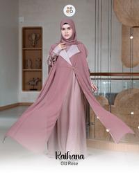 Gambar SARIMBIT RAIHANA & RAIHAN OLD ROSE BY NUBUA - GAMIS DEWASA, S dari Atiya Busana Kab. Pekalongan 2 Tokopedia