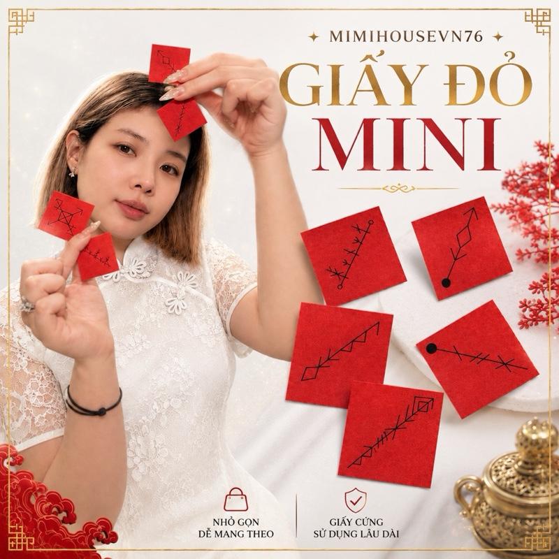 GIẤY ĐỎ MINI KÍCH THƯỚC 4x4CM - GIẤY BÌA CỨNG