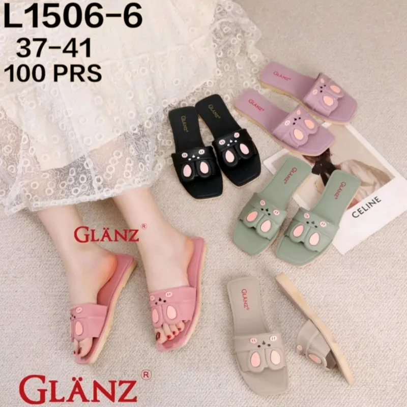 Glanz Sandal Selop Jelly Wanita / Sendal Karet Kelinci Size 37 - 41 Empuk Lentur 0