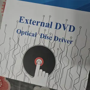 DVD RW Burner External Optical Drive CD/DVD ROM USB 3.0 + USB Type C 3.1 Optical Driver Player Reader Writer Burner Portable Transparent / Transparan CD DVD - NXTECH