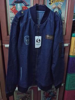 Product Review of Jaket Bomber Jeans Emblem|Jaket Bomber Denim Blitz|Jaket Denim Size M L XL dan XXL|Jaket Jeans Jumbo|Jaket Jeans XXL from m**i 0