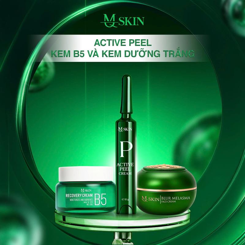   MQSKIN  Active Peel Cream 10g - Blur Melasma - B5 Recovery Cream   Tặng Kem Mini   