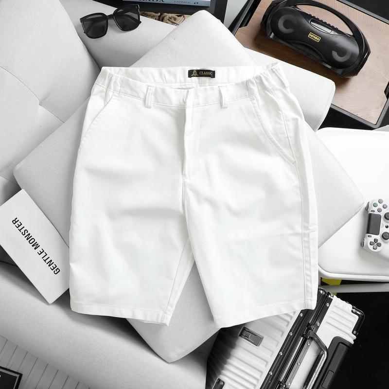 Quần short nam kaki Hàn Quốc cao cấp vải dày dặn mềm mịn phong cách gu trẻ trung năng động trendy Menswear Kem QS9901