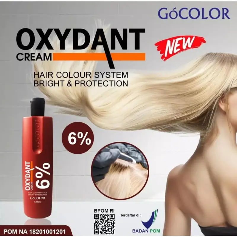 Go Street oxydant developer cream1Kg - campuran warna bleaching rambut 4