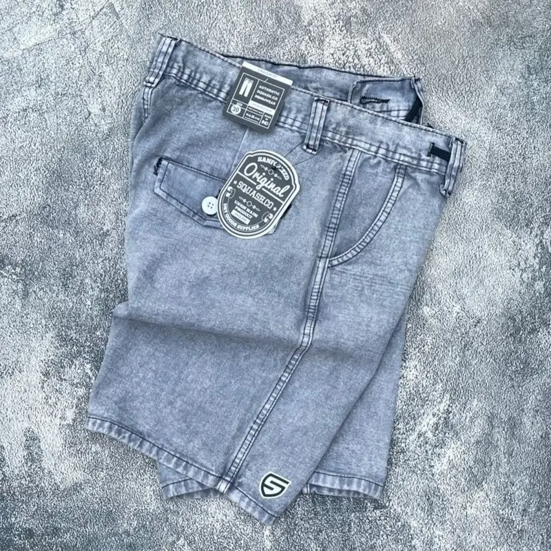 CELANA PENDEK KOLOR Celana Jeans Pendek Laki laki Warna Hitam Snow Celana Pendek Jeans Sandwash Pria Premium Celana Pendek Distro Warna Hitam Dewasa 4