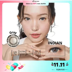 Jual Softlens - SISSE LENS Indian Normal sampai -800 Box Softlens Contact Lens Lensa Soflens Eye Brown Gray softlens grey