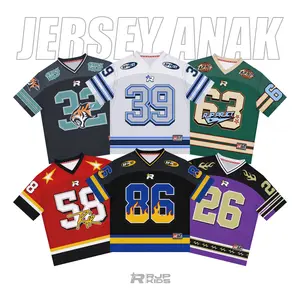 RJPKIDS Jersey Anak Series Number Bahan Dryfit Brazil & Milano Olahraga Adem Nyaman Size M L XL untuk Aktivitas Fisik