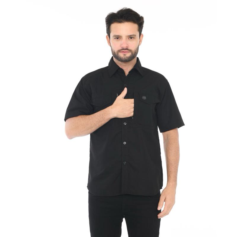 VICTO Kemeja V-Tac Lengan Pendek Workshirt