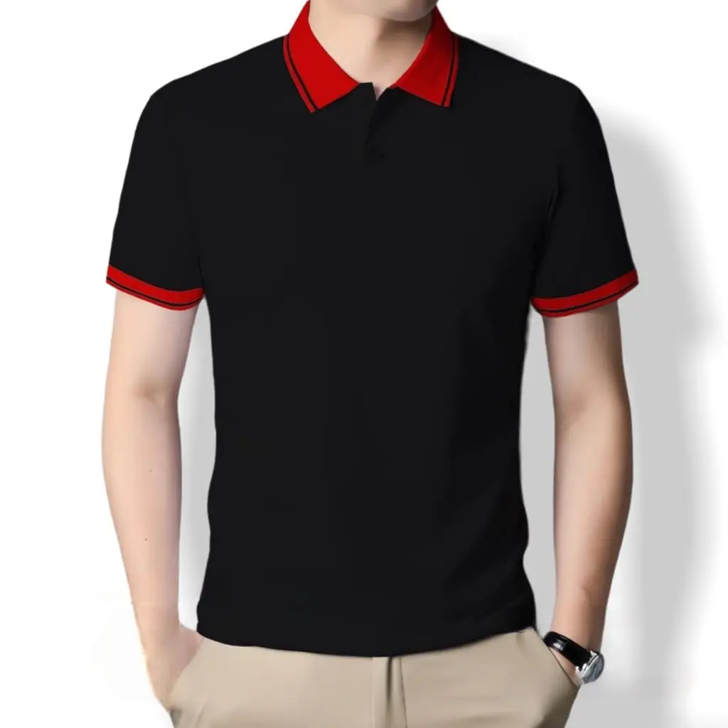 SNSTORE899 - Kaos tshirt wangki list besar kombinasi warna / kaos kerah pria wanita lengan pendek tangan manset