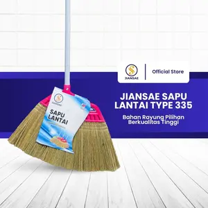 Jiansae Sapu Lantai Anti Rontok Rayung Ijuk Rumah Premium Type 335 Isi 1 Pcs pengki  sampah sapu  anak  kos broom sapu  ijuk  tahan  lama
