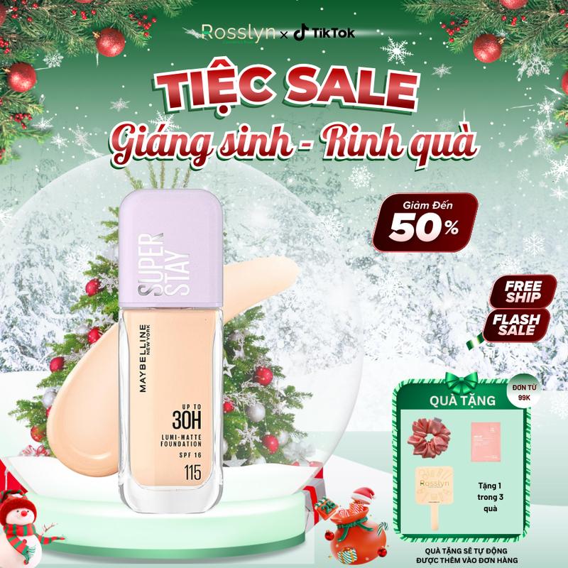  Kem nền bắt sáng Superstay Lumi Matte 30H che phủ siêu nhẹ mặt Maybelline New York 35ml MỚI 