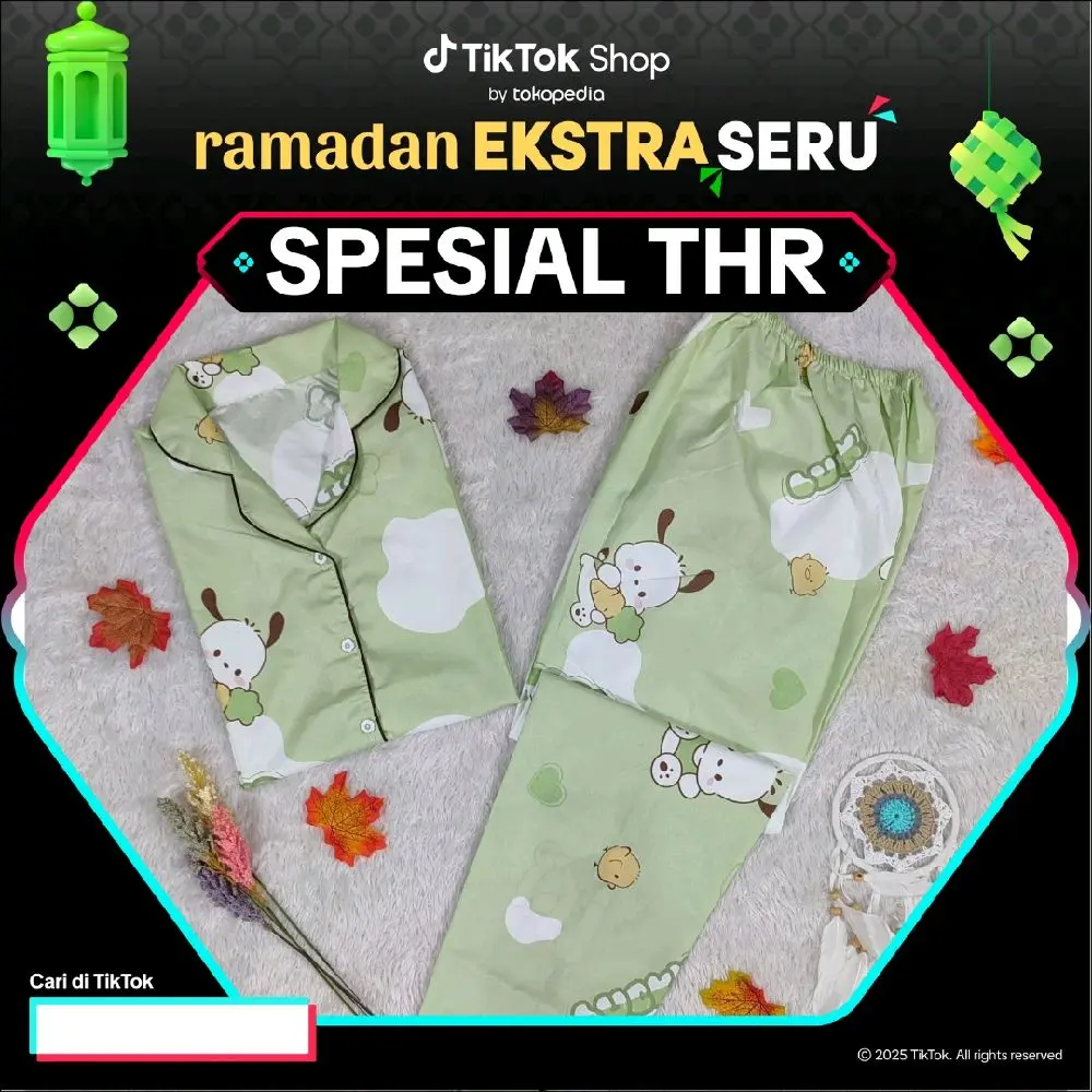 PIYAMA WANITA DEWASA SIZE JUMBO LD 120 CM LENGAN PENDEK