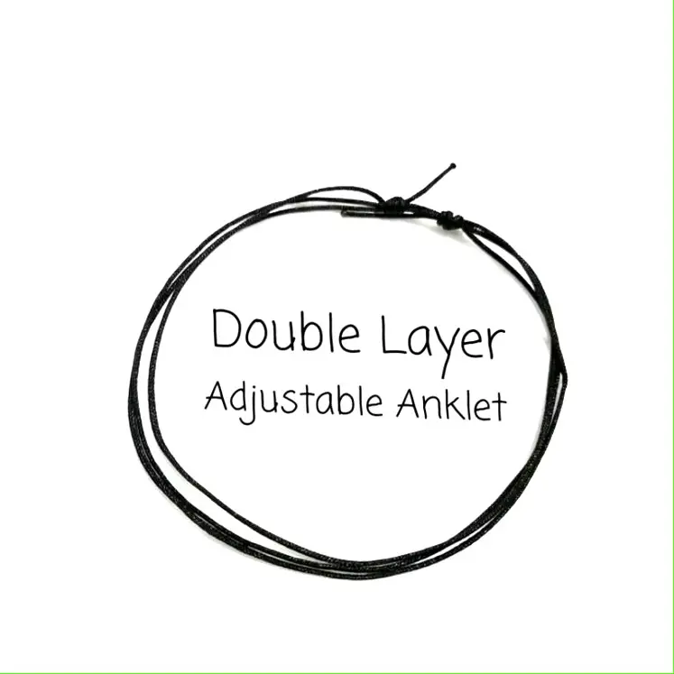 KLife Double Layer Adjustable Anklet 0.8mm Jade Thread Ankle - TikTok ...