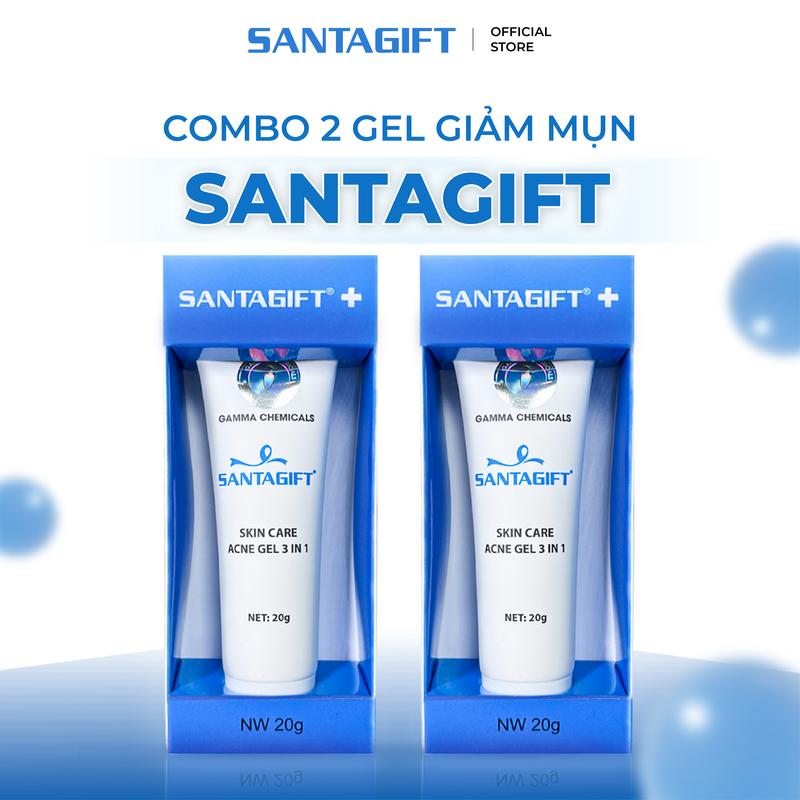 Combo 2 Gel hỗ trợ giảm mụn Gamma SANTAGIFT 20g Skincare Làm Đẹp Da - 2GGM