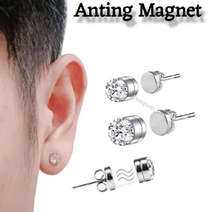 Anting magnet permata terbaru anting korea anting pria wanita anting magnet model giwang