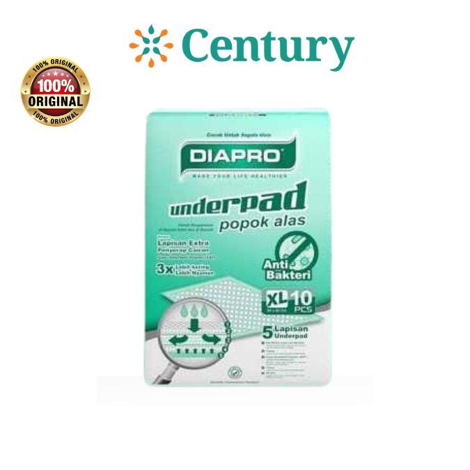 Gambar DIAPRO UNDERPAD UKURAN  XL/L  ISI 10 PCS / PERAWATAN DIRI / UNDERPAD dari Apotik Century Kota Administrasi Jakarta Selatan Tokopedia