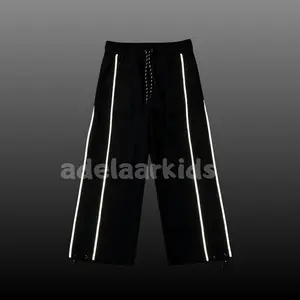 Celana Anak Gombrang Skena Baggy Pants Terbaru Plat Menyala Laki-laki Perempuan Usia 3-13 Tahun Celana Strip Reflektif Menyala Best Seller
