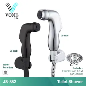 VONE Jet Shower Toilet Bidet Kamar Mandi Chrome Black JS-882 ( VONE LITE )