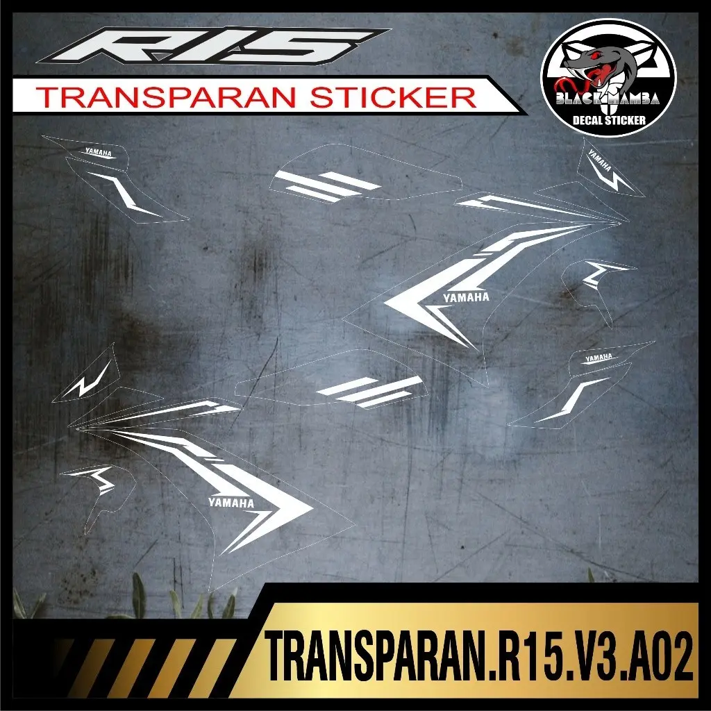 STRIPING TRANSPARAN R15 V3  VARIASI TRANSPARAN R15 V3 CODE A02 Motorcycle