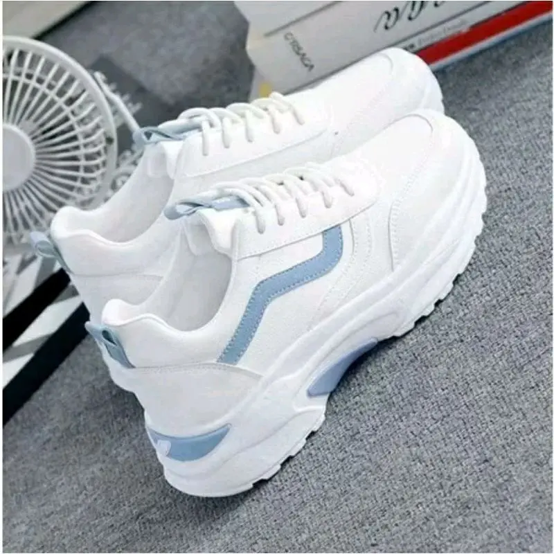 Sepatu sneakers korean wanita coek sprot trendy Casual Putih Shoes 0