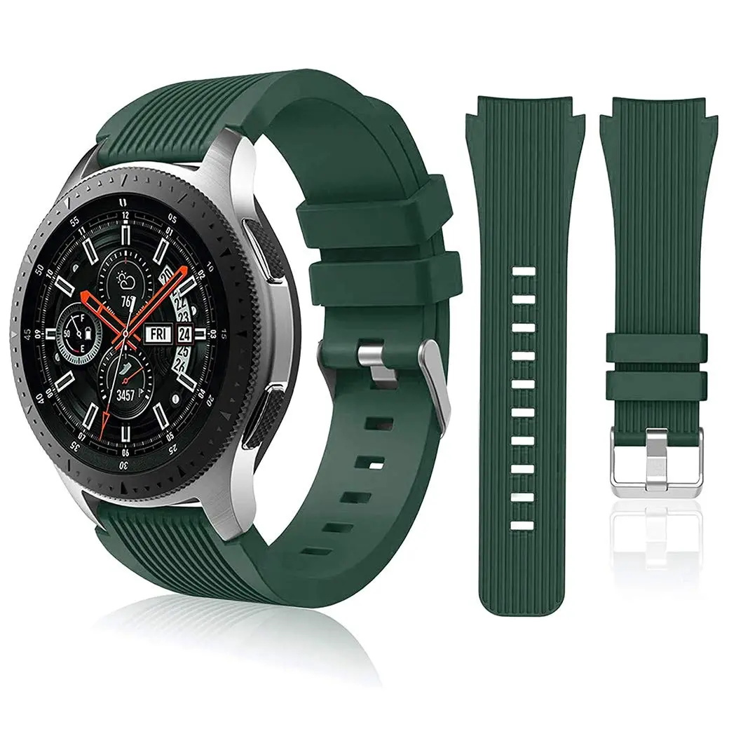 Watch Band Soft Silicone Smart Watch Bands Waterproof Classic Rubber Watch Strap Adjustable 22mm For Samsung Galaxy 4 apple  watch