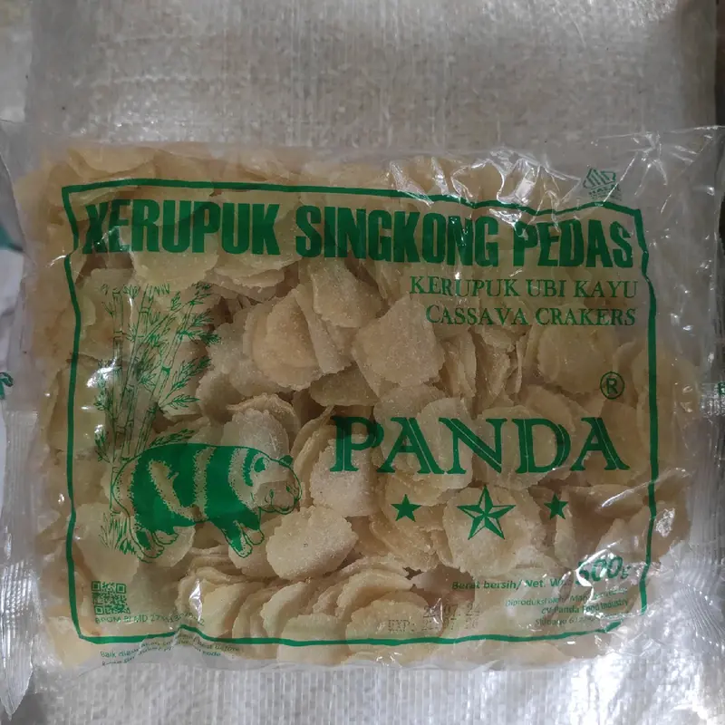 kerupuk singkong pedas panda kerupuk ubi kayu 0