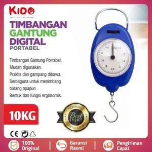 KIDO Timbangan Gantung Manual 10KG 809 Timbangan Travel Portabel Dengan Penunjuk Angka Kapasitas 10KG Mudah Digunakan Praktis Dan Gampang Dibawa
