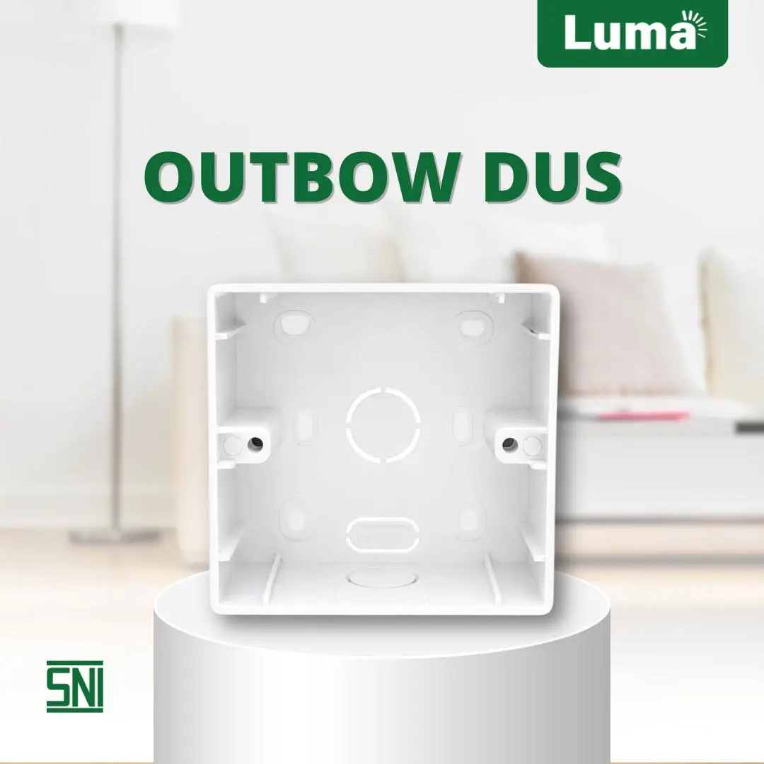 LUMA OutBow Dus Tebal / OB Dus Stop Kontak Saklar / Out Bow Dos Mangkokan Listrik Putih Bahan TEBAL SNI