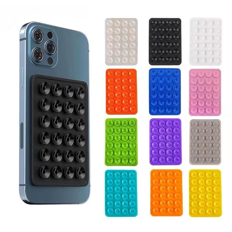 24 hạt vuông điện thoại di động silicone một mặt hút 80 * 55mm điện thoại di động chống trượt tự dính trở lại dán 24 hạt