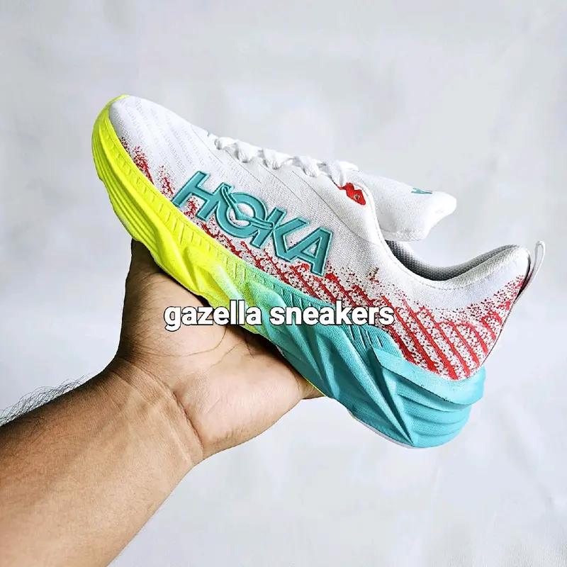 Sepatu running pria hoka mach / Sepatu lari pria Olahraga outdoor fitnes jogging gym senam aerobik goes 1